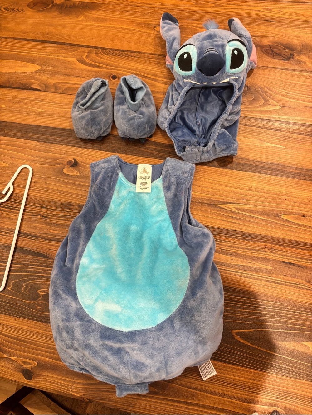 Disney Blue Stitch Plush Costume Set with Hood & Booties